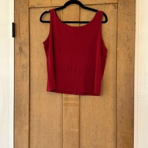 Eileen Fisher - 100% Silk Tank - Red - Size Large